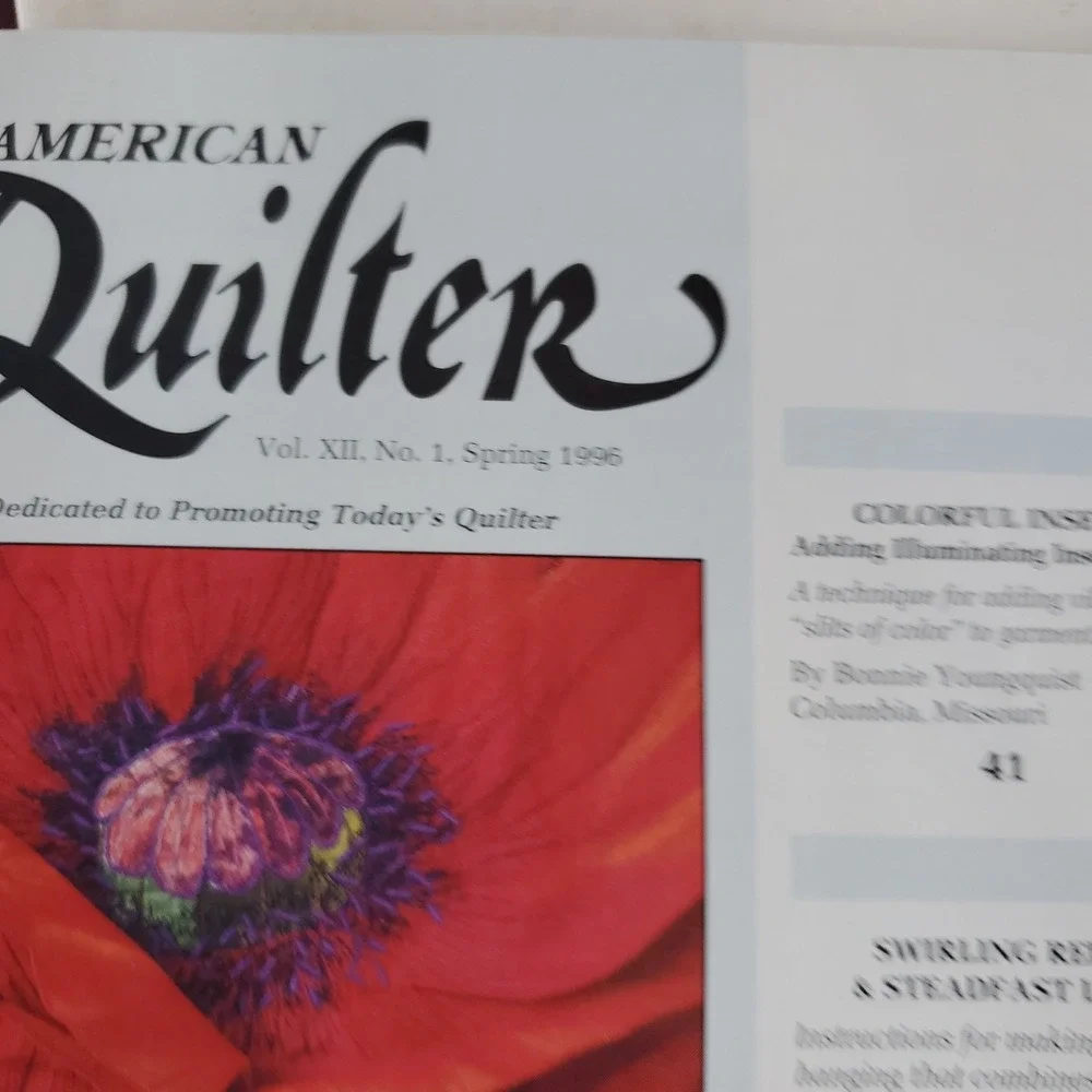 American Quilter Vintage 1990's Magazine lot of 9 with patterns